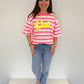 Streifen-Shirt "Oui" neon, Gr. 36-42