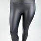 Leggins Lederoptik schwarz , Gr. 34-42