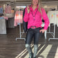 Damen Bluse in pink, Gr. 34-44