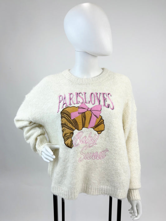 Pullover Croissant hellbeige, Gr. 36-42