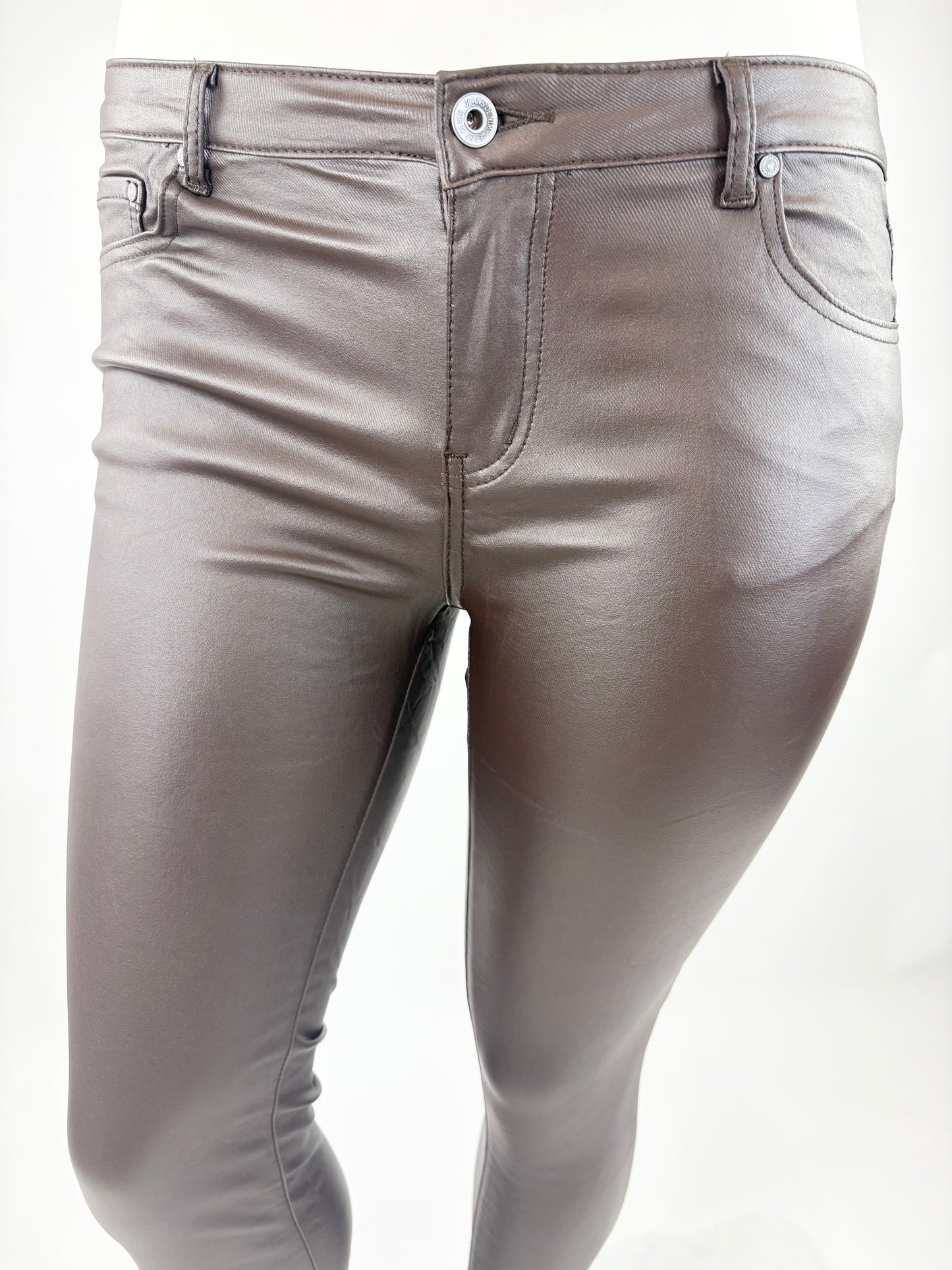 Kunstlederhose braun, Gr. 34-42