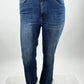 Straight Fit Jeans mit Fransen-Details, Gr. 36-42