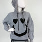 Hoodie Smiley grau, Gr. 36-42