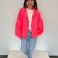 Hoodie-Jacke neonpink, Gr. 36-42
