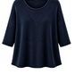 Basic Pullover "Lena" Rundhalsauschnitt  dunkelblau, Gr. 36-42