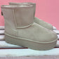 Plateau-Boot beige, Gr. 36-41