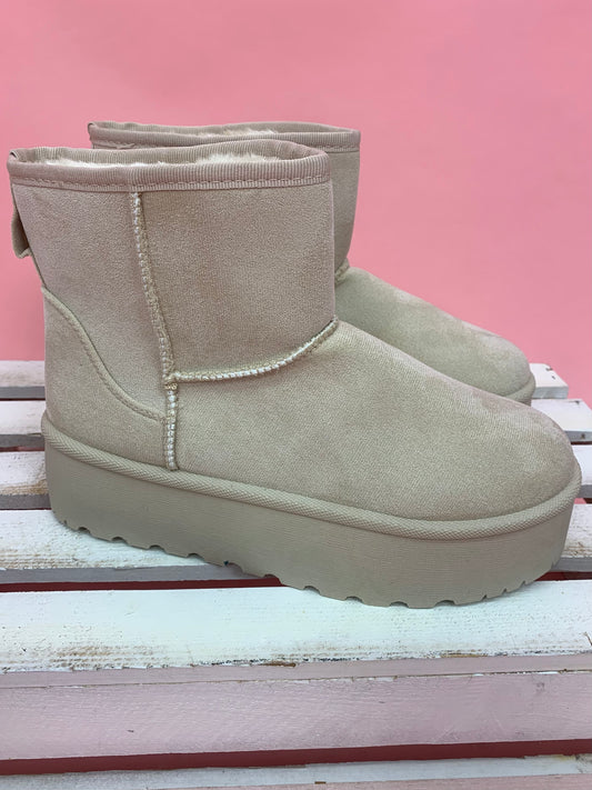 Plateau-Boot beige, Gr. 36-41