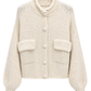 Strickjacke creme, Gr. 38-44