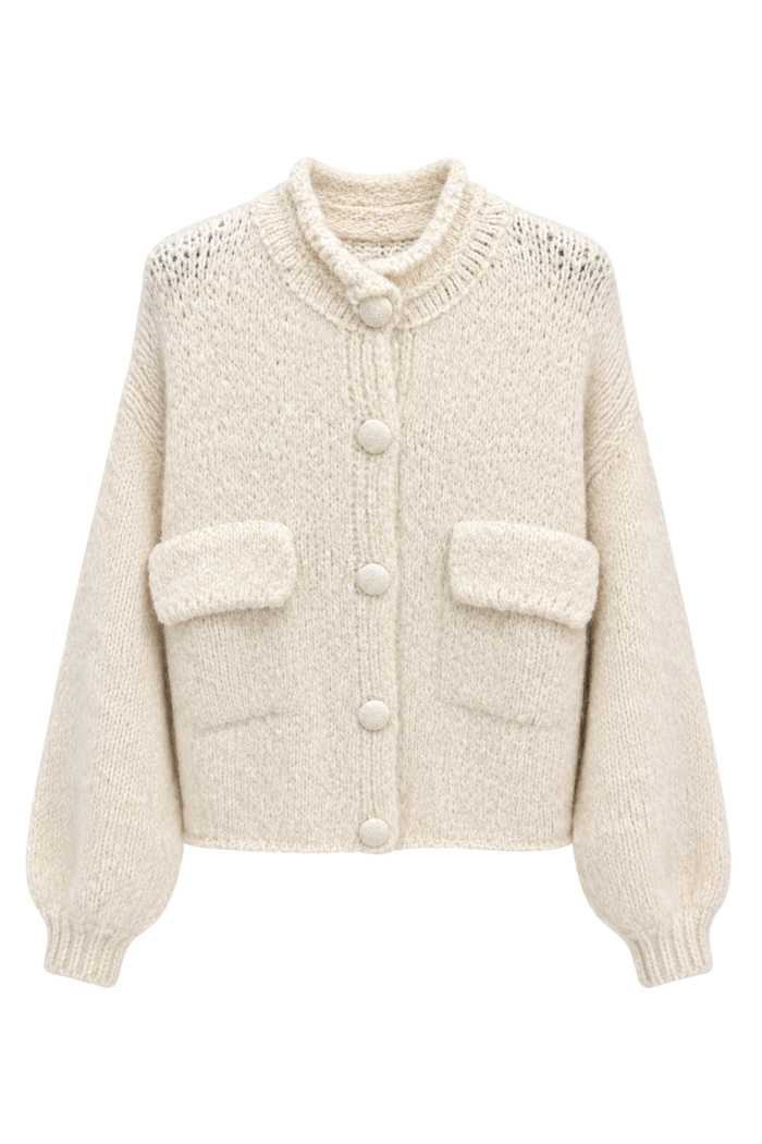 Strickjacke creme, Gr. 38-44