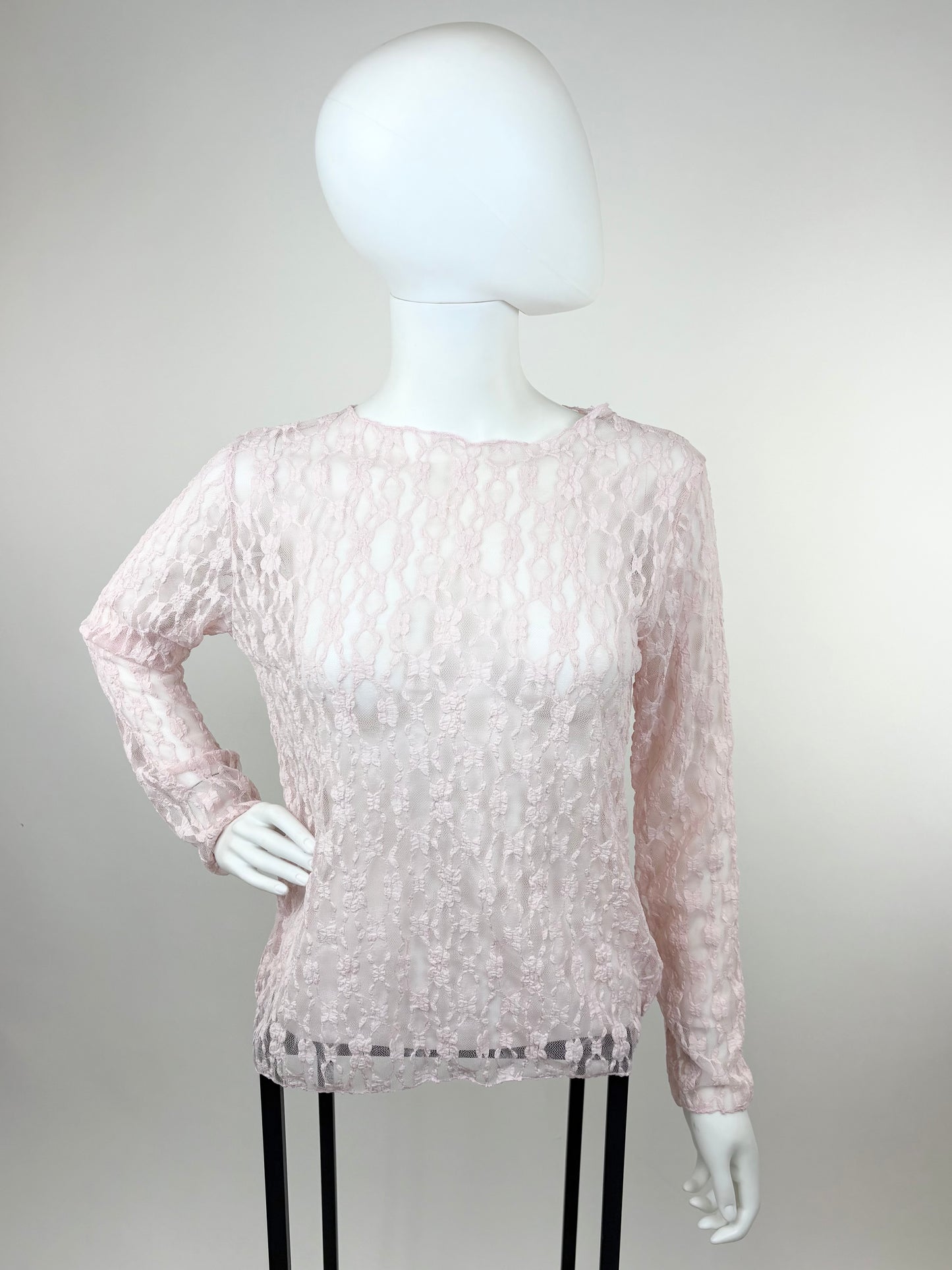 Zartes Spitzenoberteil rosa, Gr. 36-42