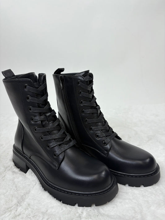 Schnür-Boot schwarz, Gr. 36-41