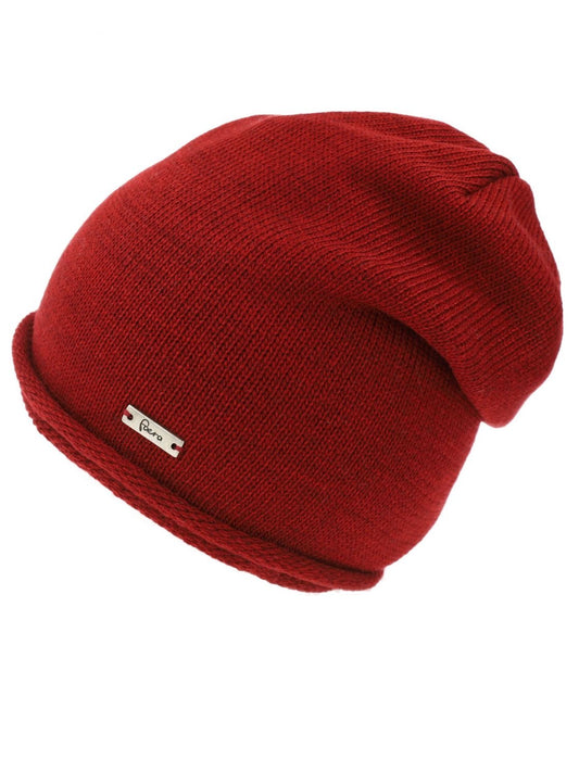 Kuschelige Beanie Mütze bordeaux