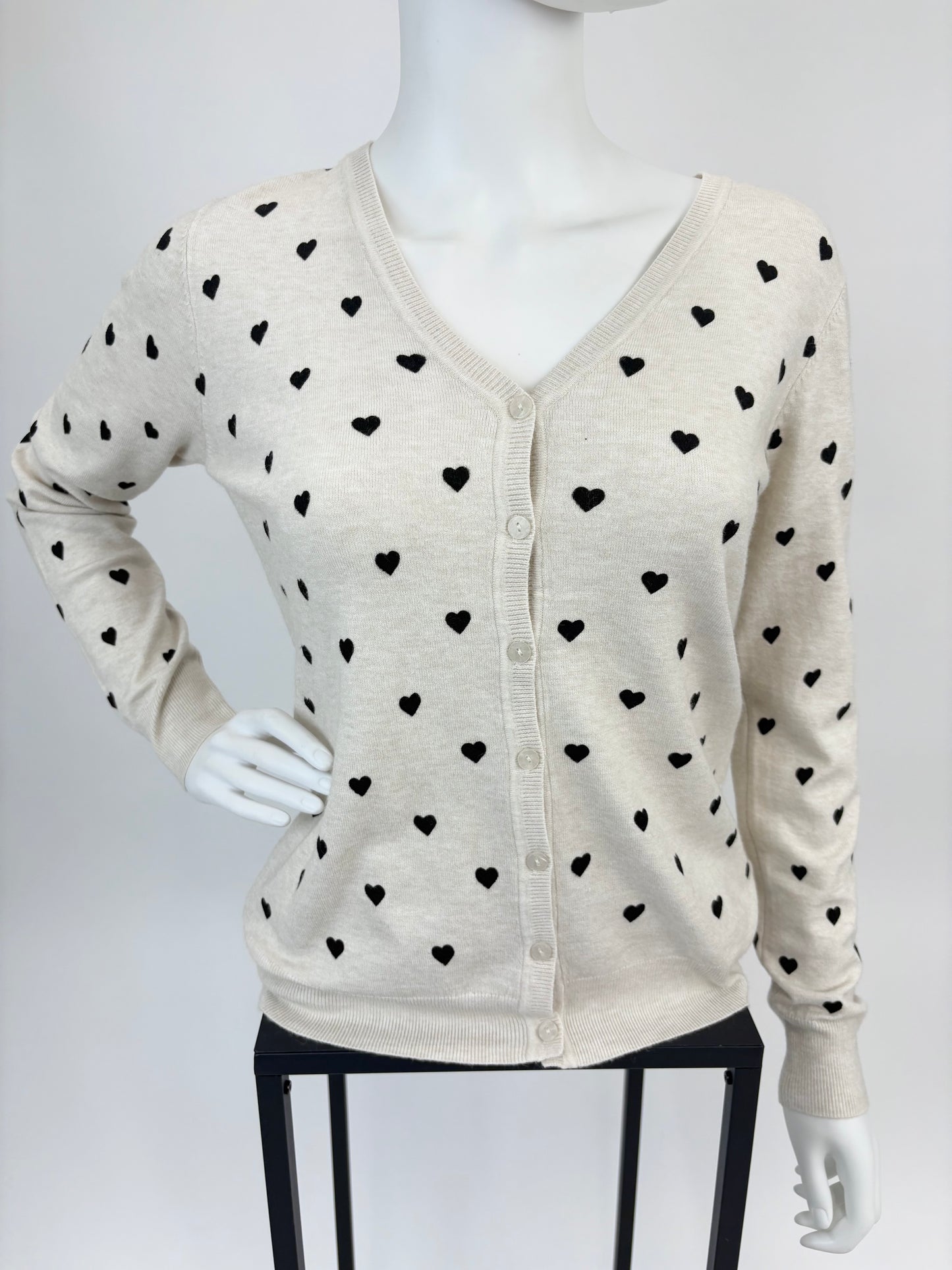 Cardigan Herz versch. Farben, Gr. 36-40
