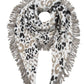 Kuscheliger XXL-Schal mit Animal-Print Creme