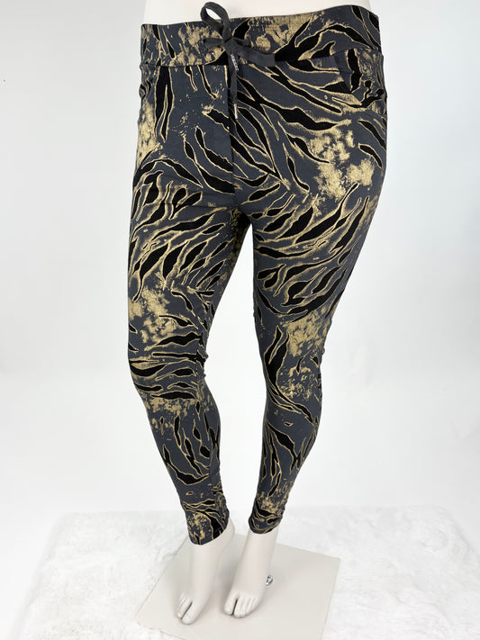 Joggerpants Animal-Camouflage grau Gr. 36-42
