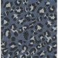Leopardenmuster Schal schwarz/blau