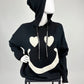 Hoodie Smiley schwarz, Gr. 36-42