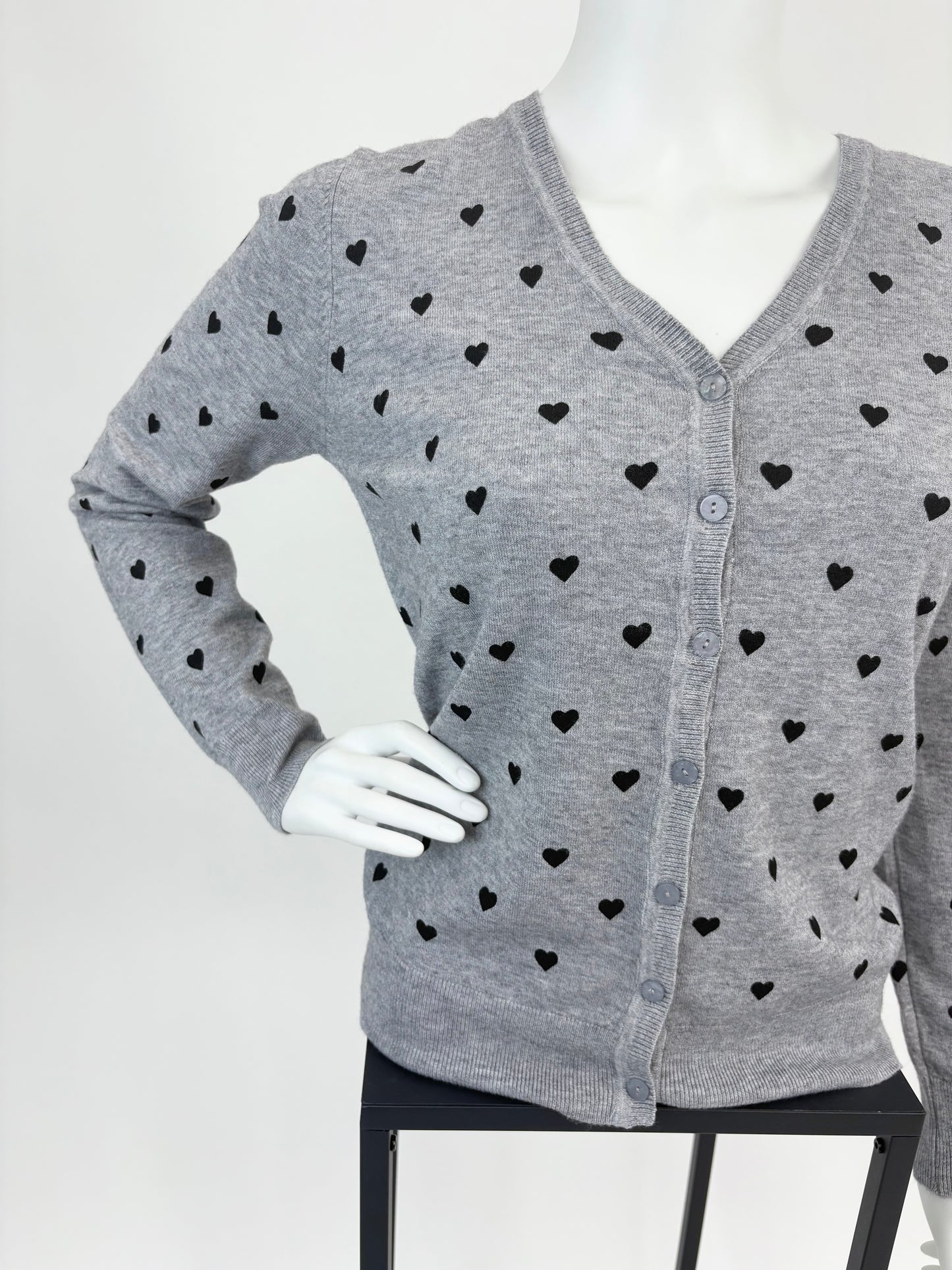 Cardigan Herz versch. Farben, Gr. 36-40