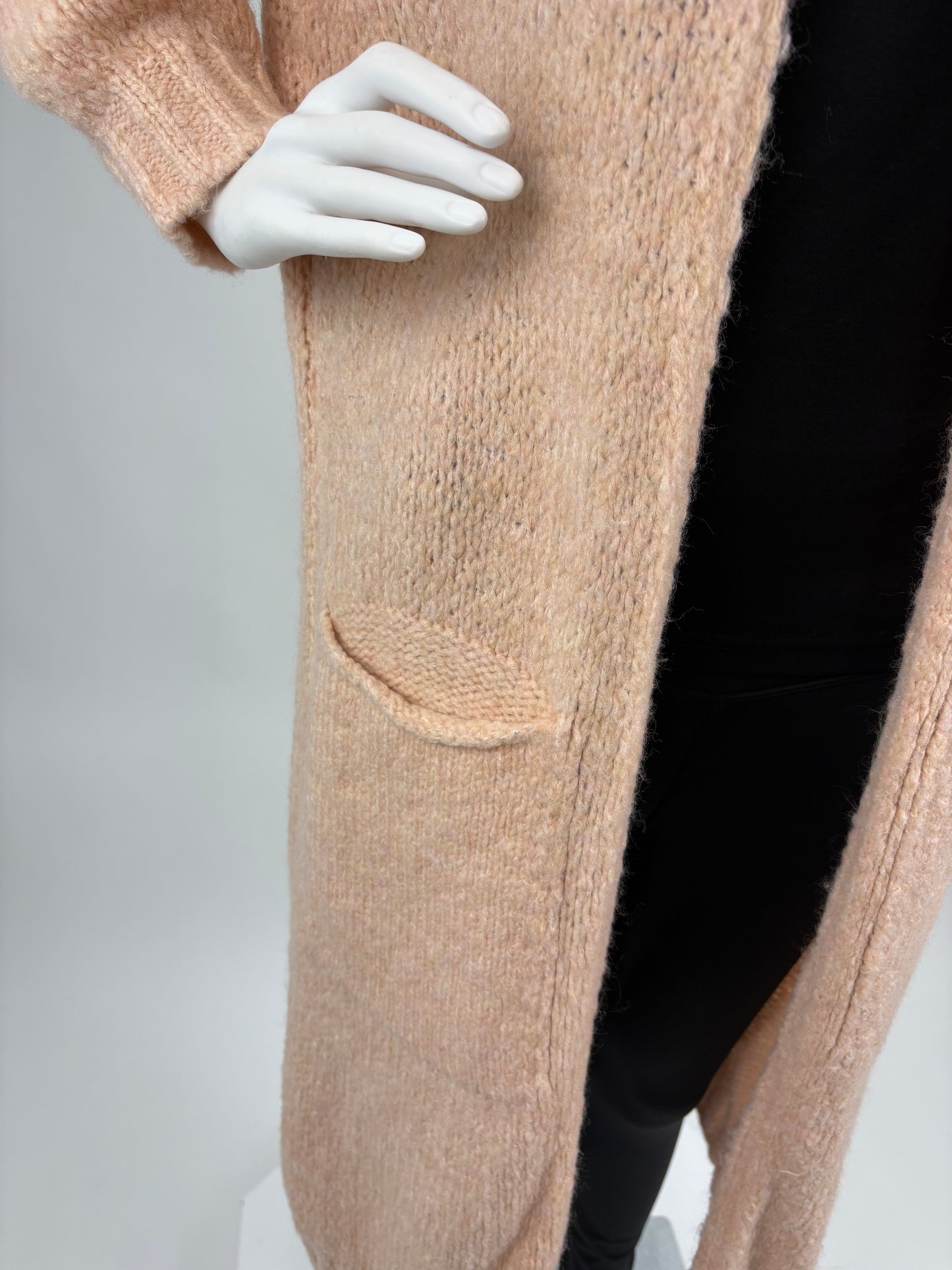 Strickcardigan lang rosa, Gr. 36-42