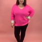 Oversize Pullover Stern Rücken pink, Gr. 40-46