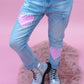 Jeans Herz rosa, Gr. 38-42