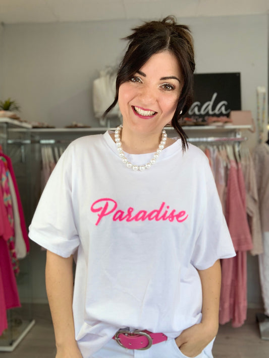 T-Shirt "Paradise" pink, Gr. 38-44