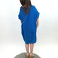 Kleid mit Tasche royalblau, Gr. 38-44