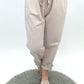 Joggerpants beige Häkeleinsatz, Gr. 36-42