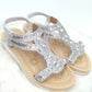 Sandale Silber Glitzer, Gr. 36-41