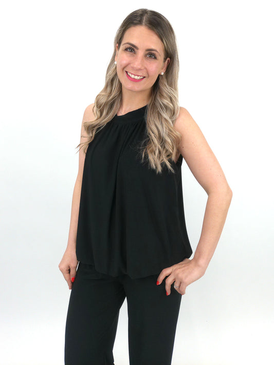 Jersey Top schwarz, Gr. 36-42
