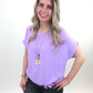 Shirt mit Kette zum Binden flieder, Gr. 36-42