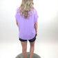 Shirt mit Kette zum Binden flieder, Gr. 36-42