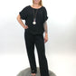 Shirt mit Kette zum Binden schwarz, Gr. 36-42