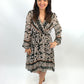 Midikleid Ethno oliv, Gr. 34-40