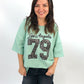 Oversize-Shirt "Los Angeles" mintgrün, Gr. 38-44