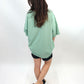 Oversize-Shirt "Los Angeles" mintgrün, Gr. 38-44