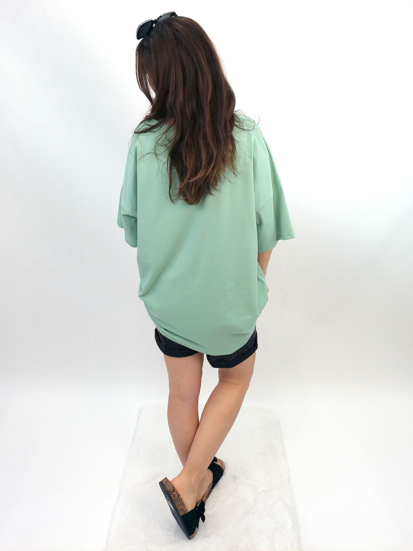 Oversize-Shirt "Los Angeles" mintgrün, Gr. 38-44