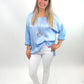 Shirt mit Kette hellblau, Gr. 36-42