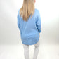 Shirt mit Kette hellblau, Gr. 36-42