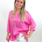 Shirt mit Kette pink, Gr. 36-42