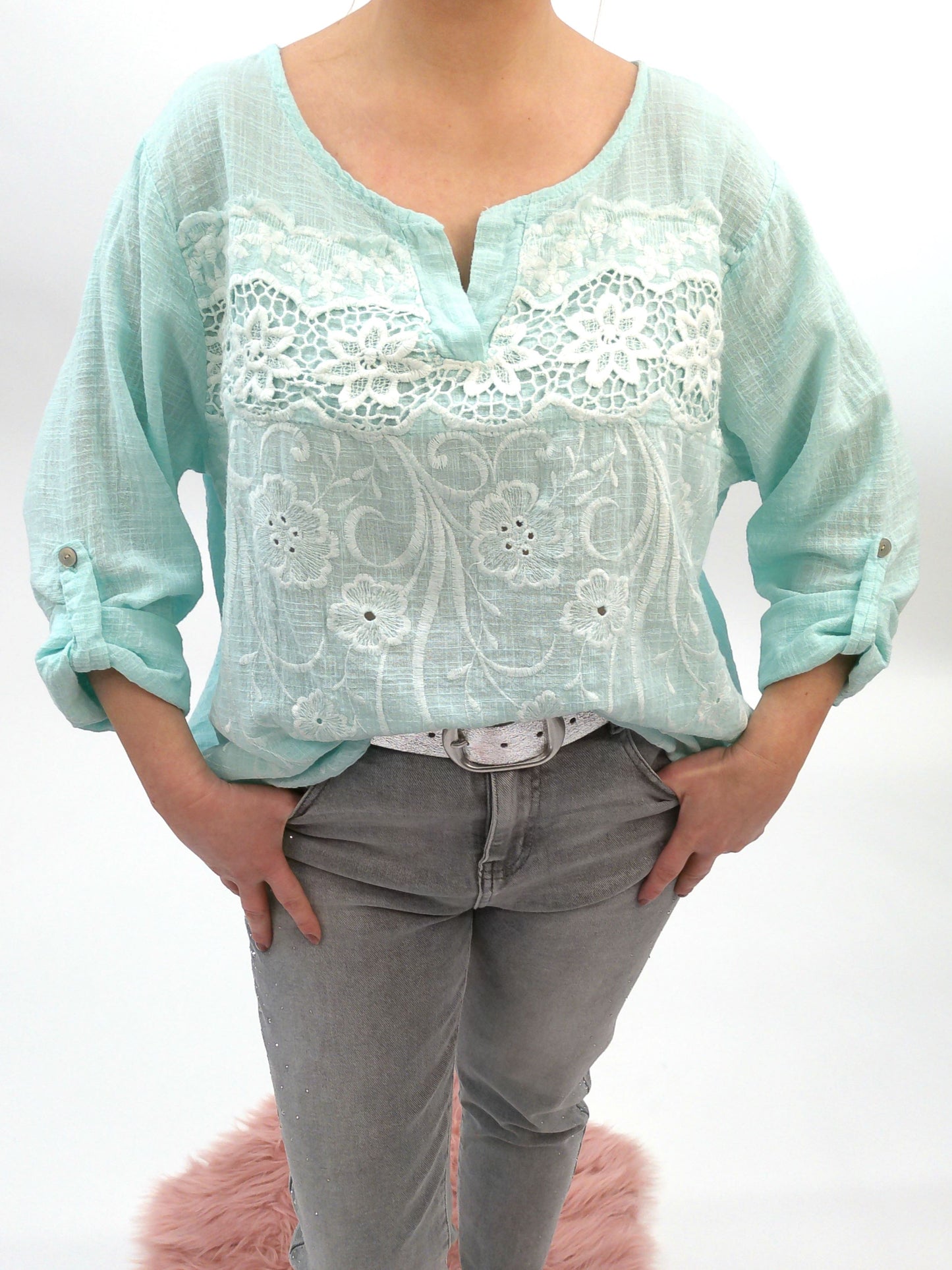 Bluse mint, Gr. 36-42