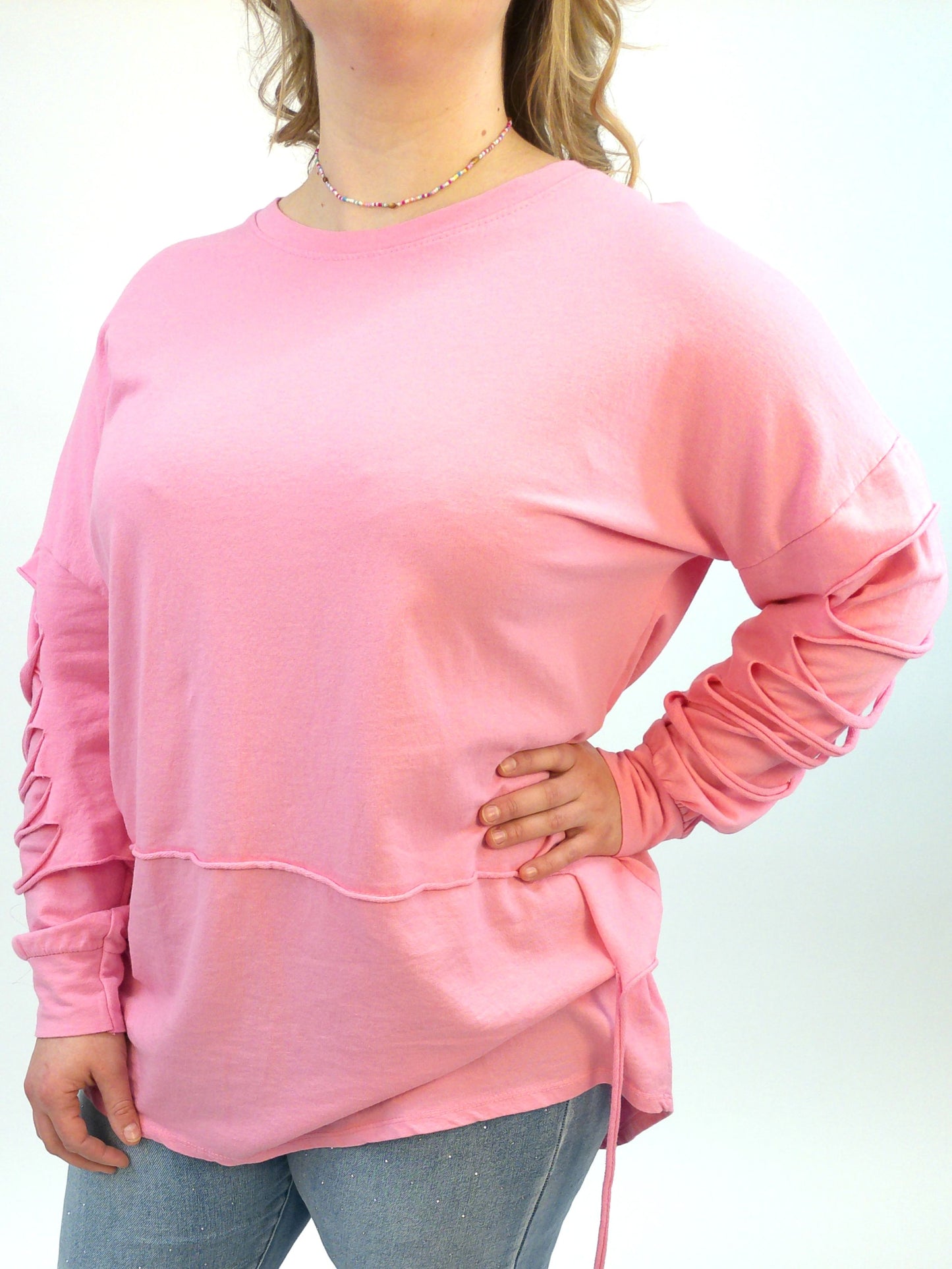 Pullover Cut-out Arm pink, Gr. 40-46