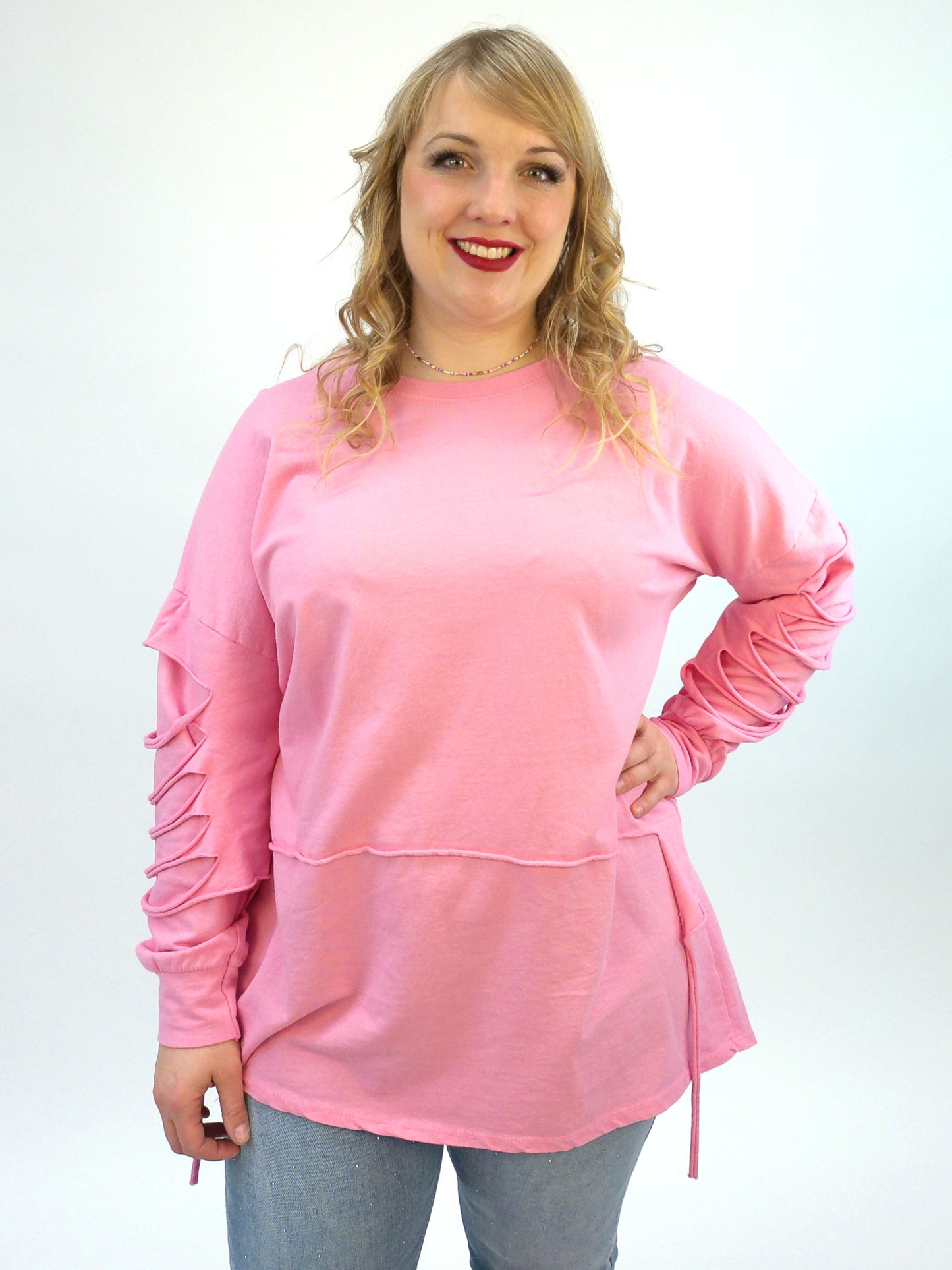 Pullover Cut-out Arm pink, Gr. 40-46