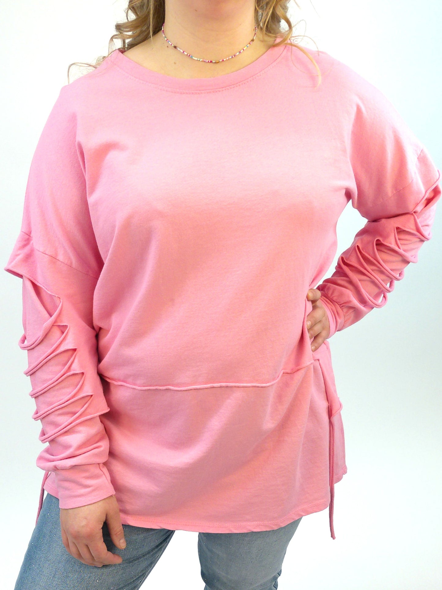 Pullover Cut-out Arm pink, Gr. 40-46