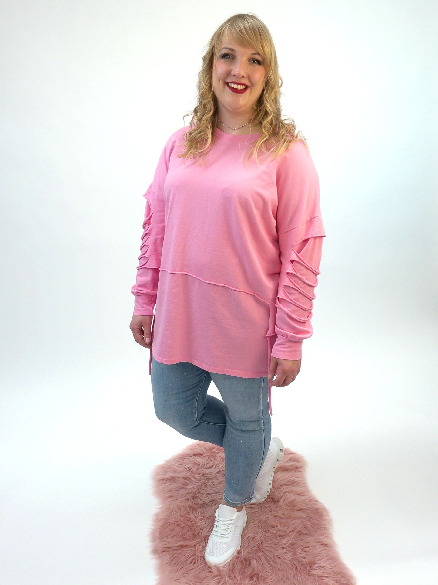 Pullover Cut-out Arm pink, Gr. 40-46