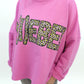 Pullover "L(I)EBE!", pink Gr. 38-44