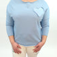 Shirt Herz blau, Gr. 38-44