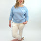 Shirt Herz blau, Gr. 38-44