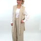 Set Oberteil, Weste und Hose, beige, Gr. 38-44