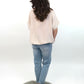Bluse kurzarm mit Kette beige, Gr. 36-42